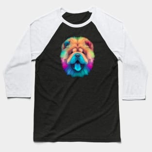 Cute Chow Chow Dog Fluffy Design Baseball T-Shirt